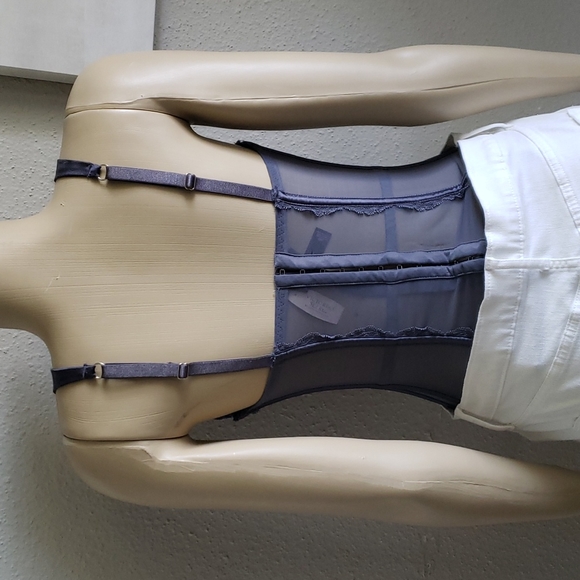 Victoria Secret Very Sexy Lace Corset Bra Top Gray Size 36D - Picture 2 of 6